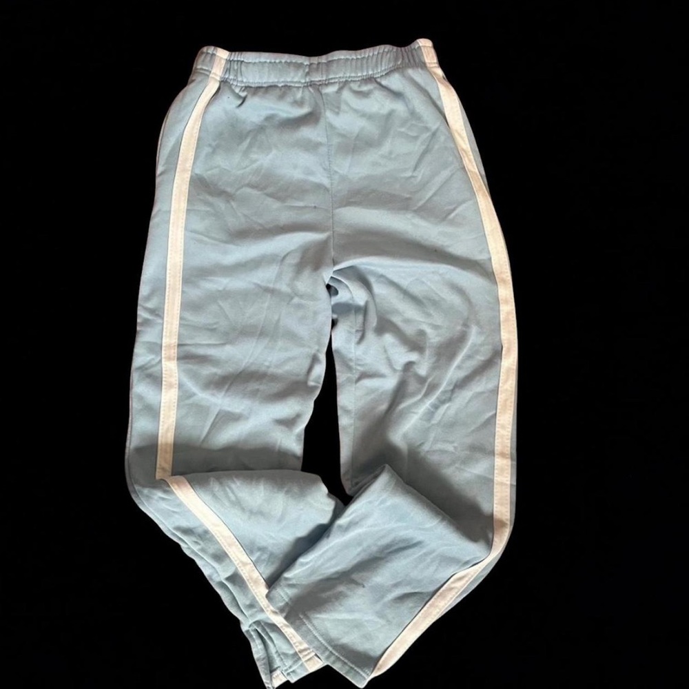 Goddess Light Blue Joggers with Cream Stripes